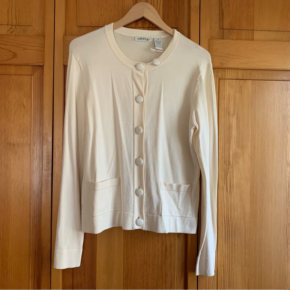 Orvis silk cardigan